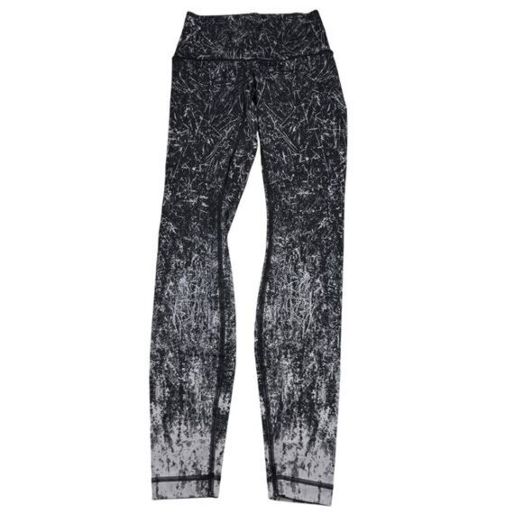 LULULEMON Wunder Under Hi-Rise Tight 28" Size 4 Alouette 50g Alpine White Black - Picture 4 of 8